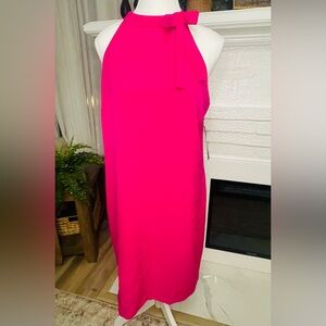 Maggy London Halter Midi Dress with Bow Detail